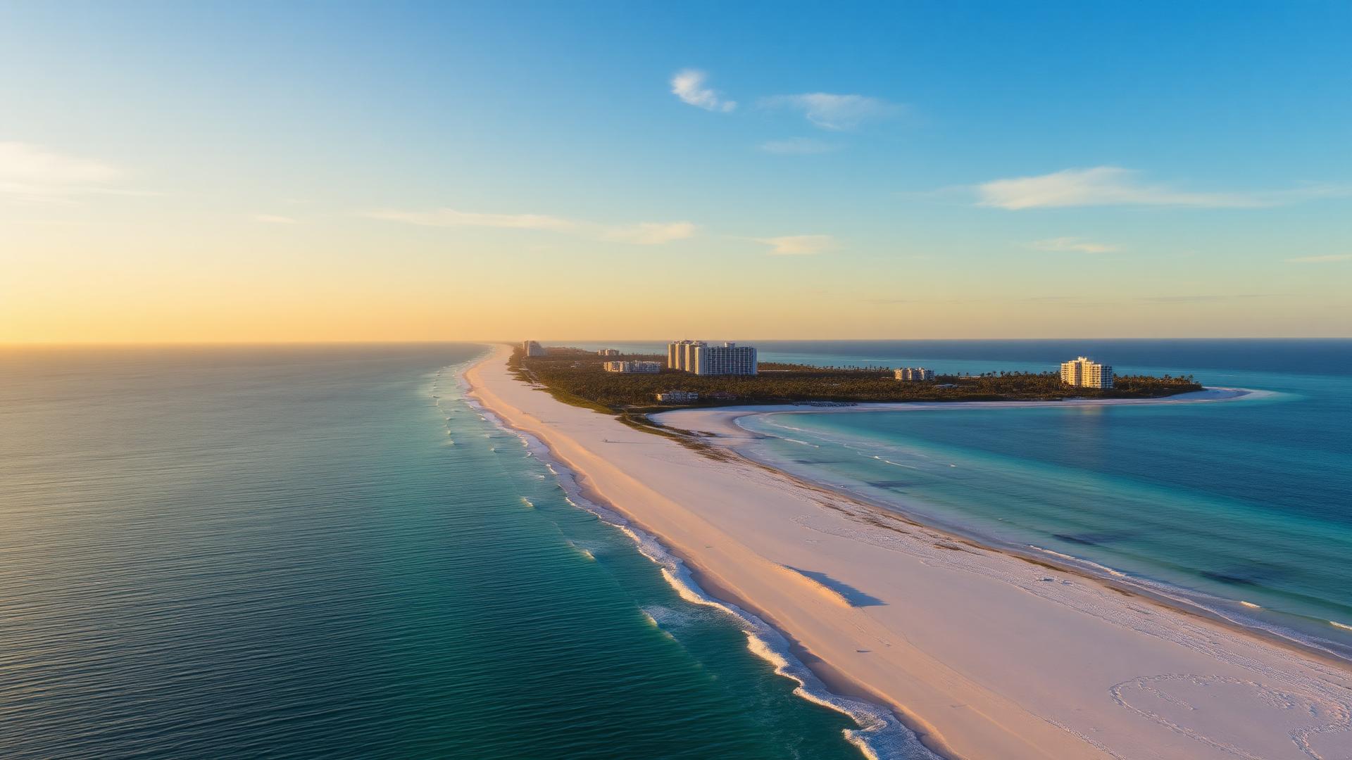 Aerial view of Southwest Florida coastline